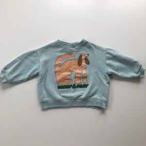 ZARA Kids Baby Boy Girl Toddler Sweatshirt Sweater Pullover  Dog Sz 2T UNISEX